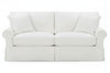 Image of Bethany 78 Inch Slipcovered Apartment Size Two Seat Full Sleeper Sofa