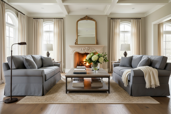 Bethany 84 Inch Slipcovered Two Seat Sofa