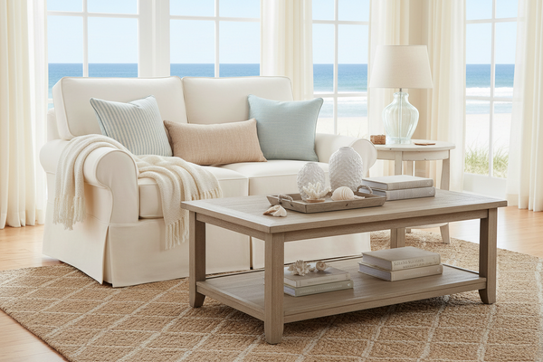 Bethany Slipcovered Loveseat "Ready To Ship" (Photo For Style Only)