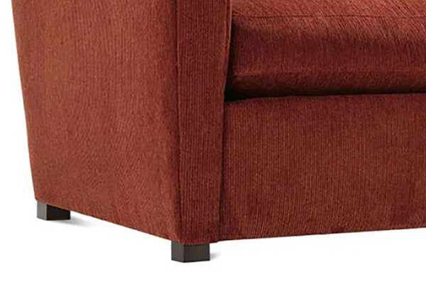 Sloane 73 Inch Apartment Size Single Bench Seat Fabric Art Deco Sofa