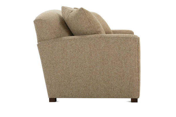 Sloane 73 Inch Apartment Size Two Cushion Fabric Art Deco Sofa