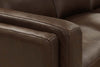 Image of Jude 89 Inch Mid-Century Modern Leather Three Cushion Track Arm Sofa