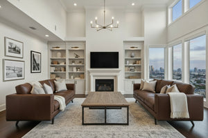 Jude Mid-Century Modern Leather Sofa Collection