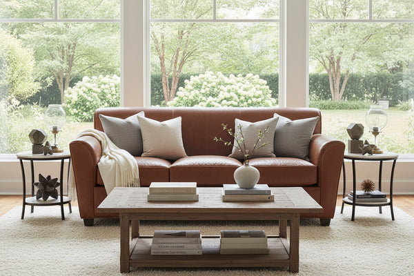 Soho 82 Inch Contemporary Leather Sofa