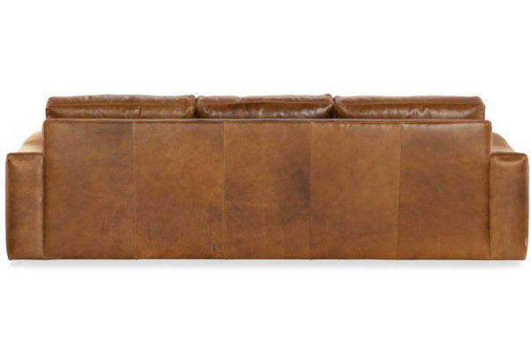 Southampton 109 Inch Three Cushion Rounded Track Arm Leather Sofa