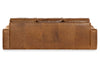 Image of Southampton 98 Inch Three Cushion Rounded Track Arm Leather Sofa
