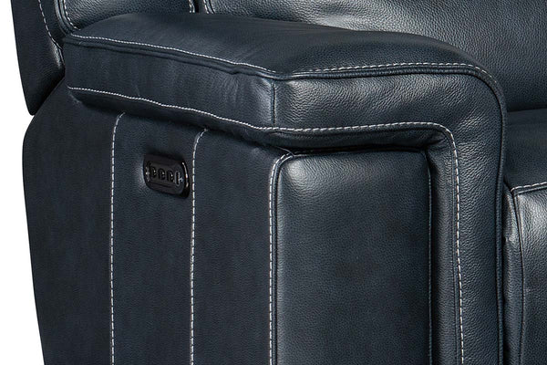 Spencer Cobalt "Quick Ship" ZERO GRAVITY Wall Hugger Power Leather Reclining Loveseat