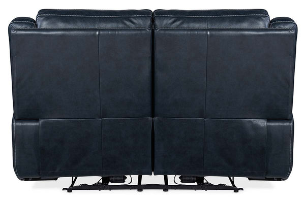 Spencer Cobalt "Quick Ship" ZERO GRAVITY Wall Hugger Power Leather Reclining Loveseat