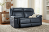 Image of Spencer Cobalt "Quick Ship" ZERO GRAVITY Wall Hugger Power Leather Reclining Loveseat