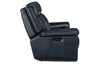 Image of Spencer Cobalt "Quick Ship" ZERO GRAVITY Wall Hugger Power Leather Reclining Loveseat