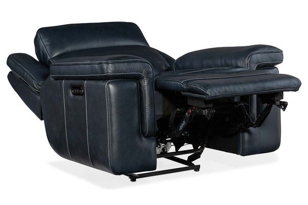 Spencer Cobalt "Quick Ship" ZERO GRAVITY Wall Hugger Reclining Leather Living Room Furniture Collection