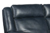 Image of Spencer Cobalt 87 Inch "Quick Ship" ZERO GRAVITY Wall Hugger Power Leather Reclining Sofa