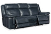 Image of Spencer Cobalt 87 Inch "Quick Ship" ZERO GRAVITY Wall Hugger Power Leather Reclining Sofa
