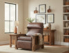 Image of Stockton "Wall Hugger" Roughsawn Mission Style Leather Reclining Chair