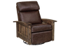 Image of Stockton SWIVEL/GLIDER Rough Sawn Mission Style Leather Reclining Chair