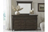 Image of Sutton Queen Or King Saddle Brown Wood Panel Bed "Create Your Own Bedroom" Collection
