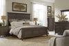 Image of Sutton Queen Or King Saddle Brown Wood Panel Bed "Create Your Own Bedroom" Collection