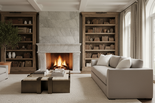 Tamra I 88 Inch Fabric Single Bench Seat Wing Arm Sofa