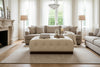 Image of Taylor 54 Inch Long Leather Tufted Coffee Table Ottoman