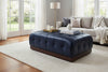 Image of Taylor 54 Inch Long Leather Tufted Coffee Table Ottoman