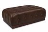 Image of Taylor 54 Inch Long Leather Tufted Coffee Table Ottoman