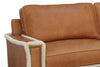 Image of Telluride 90 Inch Traditional Two Cushion Shearling Leather Sofa