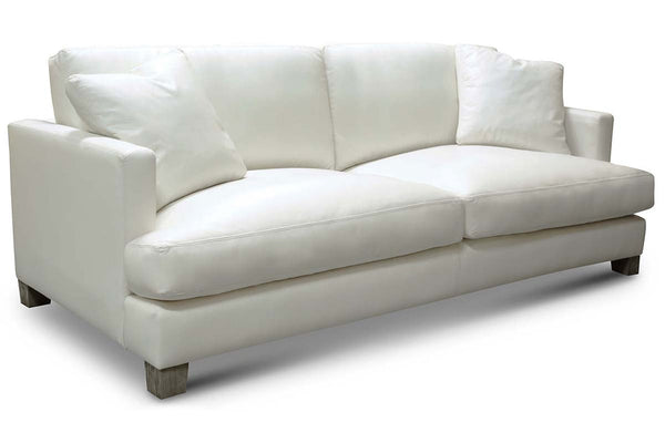Terrance 90 Inch Modern Leather Track Arm Sofa