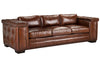 Image of The Duke 107 Inch Pillow Back Leather Grand Scale Sofa w/ Nailhead Trim