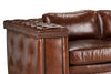 Image of The Duke 107 Inch Pillow Back Leather Grand Scale Sofa w/ Nailhead Trim
