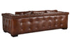 Image of The Duke 107 Inch Pillow Back Leather Grand Scale Sofa w/ Nailhead Trim