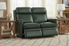 Image of Theron Portal "Quick Ship" ZERO GRAVITY Wall hugger Power Leather Reclining Loveseat