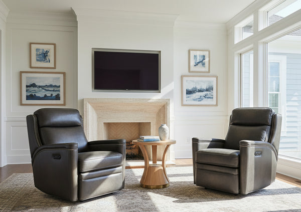 Theron Castle "Quick Ship" ZERO GRAVITY Wall Hugger Reclining Leather Living Room Furniture Collection