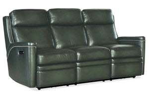 Theron Portal 79" Inch "Quick Ship" ZERO GRAVITY Wall Hugger Power Leather Reclining Sofa