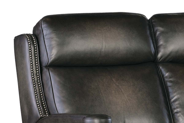 Theron Castle 79" Inch "Quick Ship" ZERO GRAVITY Wall Hugger Power Leather Reclining Sofa