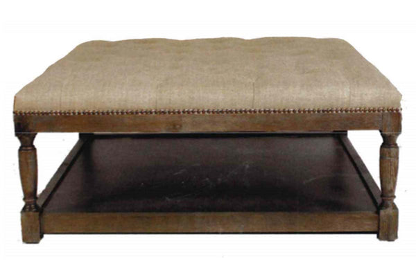 Fergus "Quick Ship" 42 Inch Square Tufted Top Ottoman