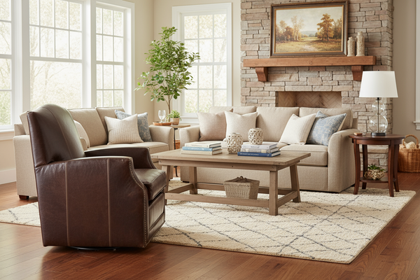 Toby Leather Tight Camelback SWIVEL Accent Chair With Nail Trim