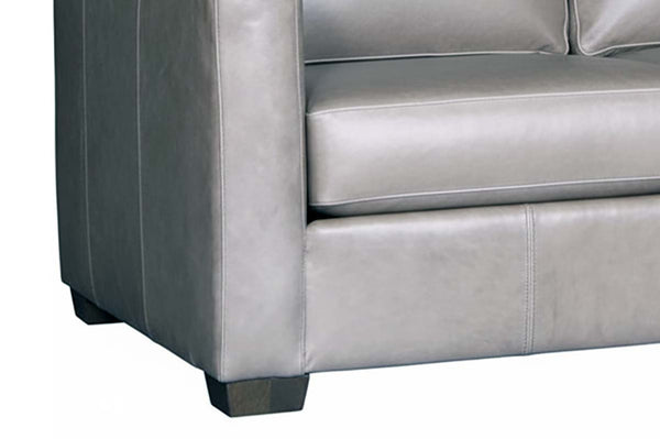 Townsend Two Cushion Track Arm Leather Loveseat