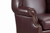 Image of Seton Chippendale Style Leather Accent Arm Chair