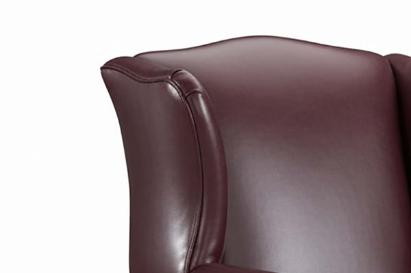 Seton Chippendale Style Leather Accent Arm Chair