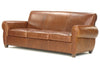 Image of Tribeca XL 93 Inch Rustic Leather Rolled Tight Back Cigar Sofa