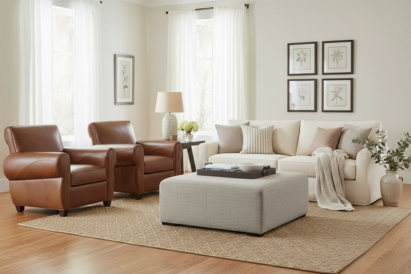 Tribeca Rustic Tight Back Leather Club Chair