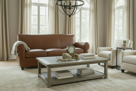 Tribeca 86 Inch Rustic Rolled Tight Back Leather Cigar Sofa - Relish In Ultimate Luxury And Superior Quality