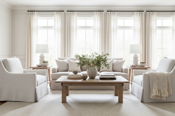 Trinity **SWIVEL** "Quick Ship" Sloping Track Arm Fabric Armchair