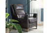 Image of Troy Graphite POWER Leather "Quick Ship" Small Scale Modern Recliner