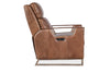 Image of Troy Taupe POWER Leather "Quick Ship" Small Scale Modern Recliner