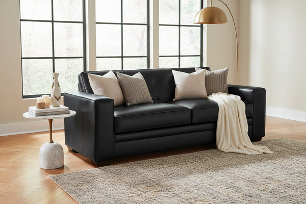 Uptown 87 Inch Modern Track Arm Biscuit Back Sofa