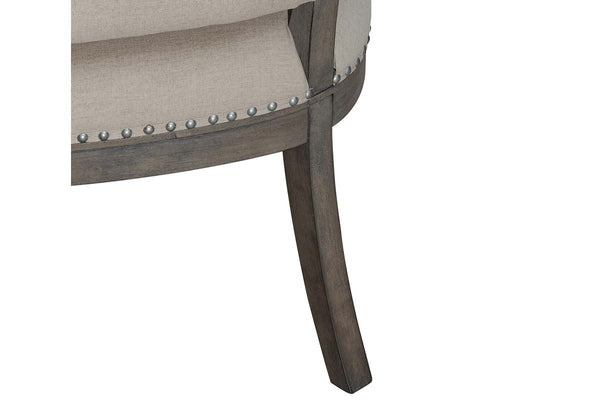 Valencia 7-Piece Havana Brown Rectangular Pedestal Dining Set With Upholstered Armchairs