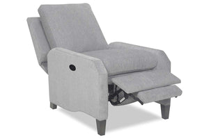 Vale Transitional Power Fabric Recliner Chair With Inset Track Arms