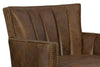 Image of Vander Castle "Quick Ship" Leather Swivel Accent Chair-Out of Stock Until May 5, 2024