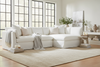 Image of Vanessa Two Piece Pillow Back Sectional With Large Chaise Bumper (Version 1 As Configured)